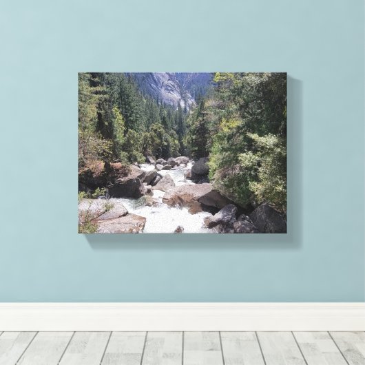 Vernal Falls Downstream Leinwanddruck (Insitu (Holzboden))