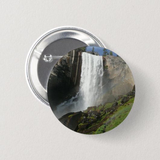 Vernal Falls I in Yosemite National Park Button (Vorne & Hinten)
