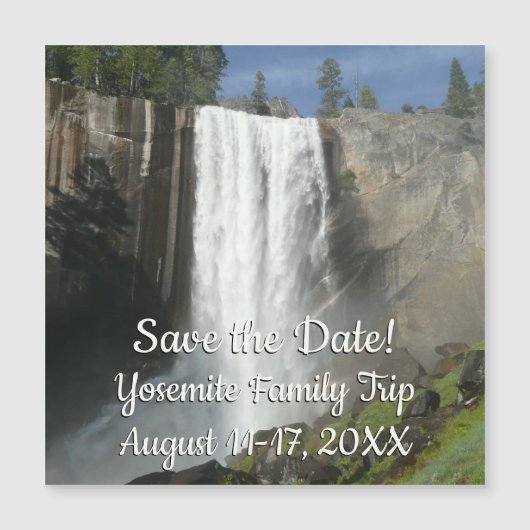 Vernal Falls I in Yosemite National Park Magnetkarte (Vorderseite)