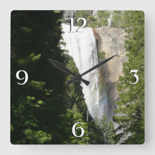 Vernal Falls II. im Yosemite-Nationalpark Quadratische Wanduhr