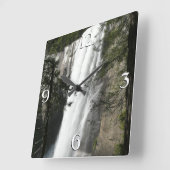 Vernal Falls III: Yosemite National Park Quadratische Wanduhr (Winkel)