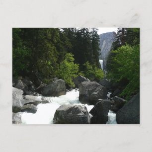 Vernal Falls in der Ferne in Yosemite Postkarte