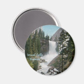 Vernal Falls Vintag Yosemite Magnet (Vorderseite/Rückseite)