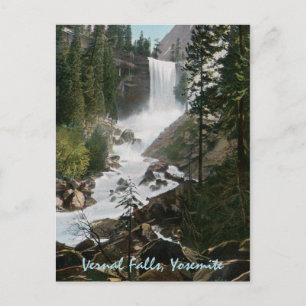 Vernal Falls Vintage Yosemite Postkarte