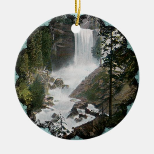 Vernal Falls Yosemite Vintage Ornamente (Vorne)