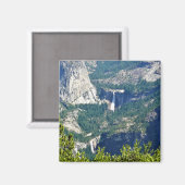 Vernal & Nevada Falls from Glacier Point, CA Magnet (Vorderseite/Rückseite)