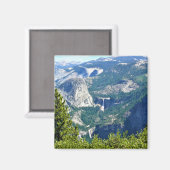 Vernal & Nevada Falls from Glacier Point, CA Magnet (Vorderseite/Rückseite)
