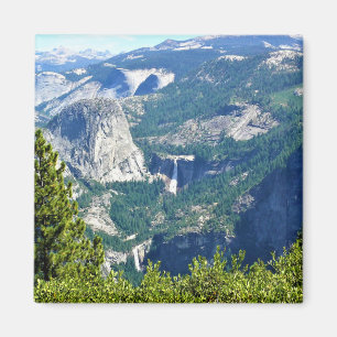 Vernal & Nevada Falls from Glacier Point, CA Magnet
