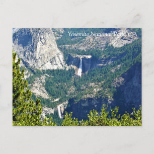 Vernal & Nevada Falls from Glacier Point, CA Postc Postkarte