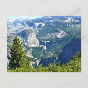 Vernal & Nevada Falls from Glacier Point, CA Postc Postkarte