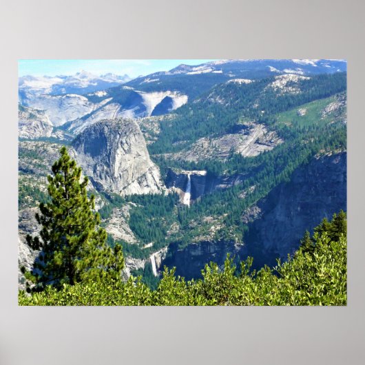 Vernal & Nevada Falls from Glacier Point, CA Poster (Vorne)