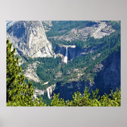 Vernal & Nevada Falls from Glacier Point, CA Poster (Vorne)