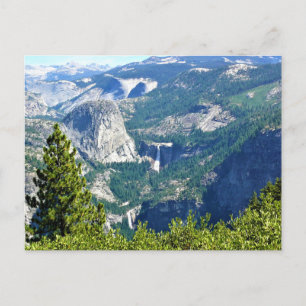 Vernal & Nevada Falls from Glacier Point, CA Postkarte