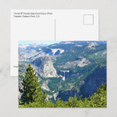 Vernal & Nevada Falls from Glacier Point, CA Postkarte (Vorne/Hinten)