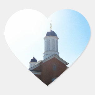 Vernal Utah LDS Mormonentempel Herz-Aufkleber