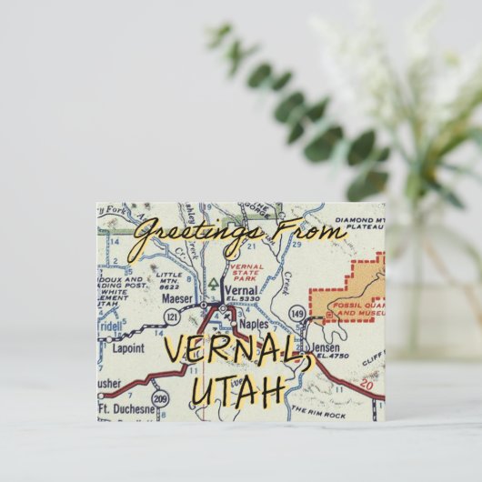 Vernal Utah Postcard Postkarte (Stehend Vorderseite)
