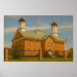 Vernal Utah Tempel Gemälde™ LDS Wandkunst Poster