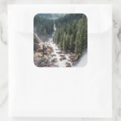 Vernall Fall and Mist Trail Quadratischer Aufkleber (Tasche)