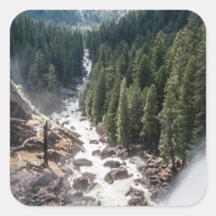 Vernall Fall und Nebel-Spur Quadratischer Aufkleber