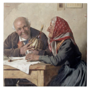 Vernarrte Erinnerungen (Öl auf Leinwand) Fliese