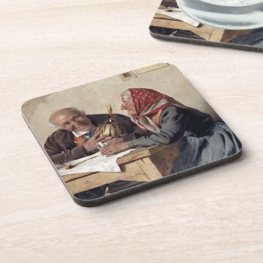 Vernarrte Erinnerungen (Öl auf Leinwand) Getränkeuntersetzer (Linke Seite)