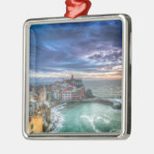 Vernazza am Sonnenuntergang, Italien Ornament Aus Metall (Links)