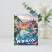 Vernazza Aquarell Postkarte (Stehend Vorderseite)