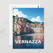 Vernazza, Cinqua Terra Magnet Postkarte (Vorne/Hinten)