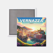Vernazza, Cinqua Terra Magnet Sonnenuntergang (Vorderseite/Rückseite)