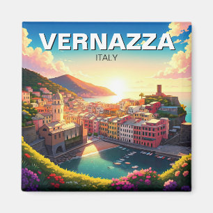 Vernazza, Cinqua Terra Magnet Sonnenuntergang