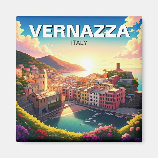 Vernazza, Cinqua Terra Magnet Sonnenuntergang (Vorne)