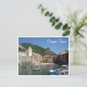 Vernazza cinque Hafen Postkarte (Stehend Vorderseite)