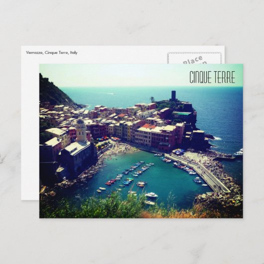 Vernazza cinque terra postcard postkarte (Vorne/Hinten)