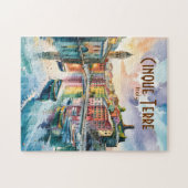 Vernazza Cinque Terre Italy Watercolor Custom Puzzle (Horizontal)