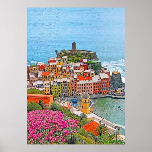 VERNAZZA - Cinque Terre - Panorama - Ligurien - Poster (Vorne)