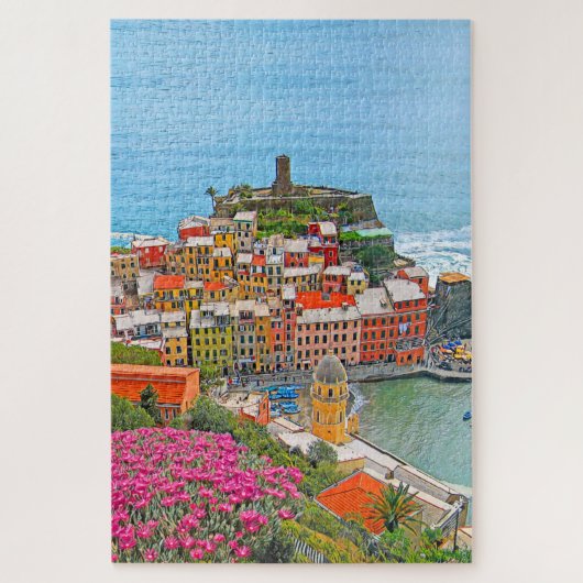 VERNAZZA - Cinque Terre - Panorama - Ligurien - Puzzle (Vertikal)
