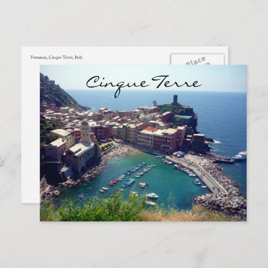 Vernazza cinque terre postkarte (Vorne/Hinten)