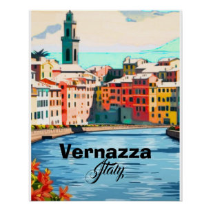 Vernazza Cinque Terre Postkarte, Italien Postkarte Poster