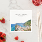 Vernazza Italien Wedding Cinque Terre Napkin Serviette (Beispiel)