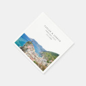 Vernazza Italien Wedding Cinque Terre Napkin Serviette (Ecke)