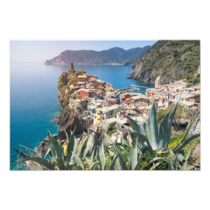Vernazza Stadt im Cinque Terre Fotodruck