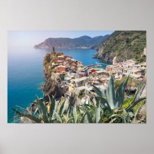 Vernazza Stadt im Cinque Terre Poster