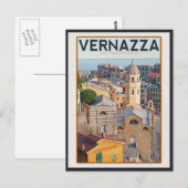 Vernazza (weiß) postkarte (Vorne/Hinten)