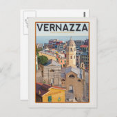Vernazza (weiß) postkarte (Vorne/Hinten)