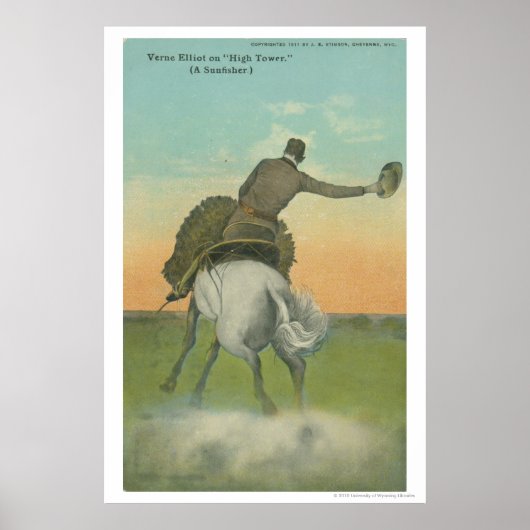 Verne Elliott auf Hochturm. Poster (Vorne)