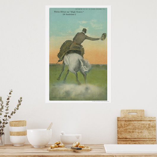 Verne Elliott auf Hochturm. Poster (Küche)