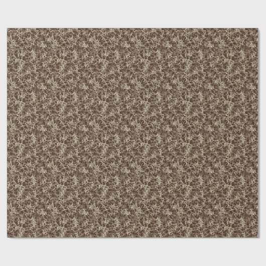 Vernetzende Neuronen auf Rot - nahtloses Muster. Geschenkpapier (Flach)