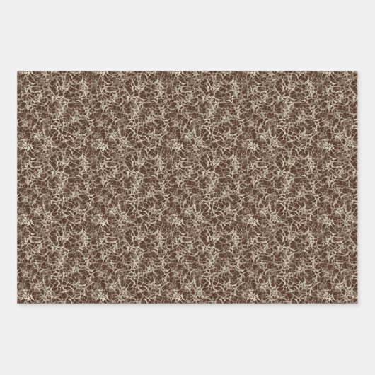 Vernetzende Neuronen auf Rot - nahtloses Muster. Geschenkpapier Set (Vorderseite 3)