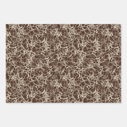 Vernetzende Neuronen auf Rot - nahtloses Muster. Geschenkpapier Set (Vorderseite)