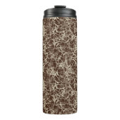 Vernetzende Neuronen auf Rot - nahtloses Muster. Thermosbecher (Vorderseite)